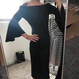 Off the shoulder dress with bell sleeves
